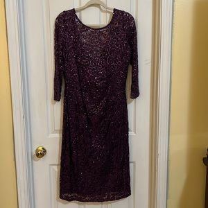 MIDI sequin 3/4 sleeve formal